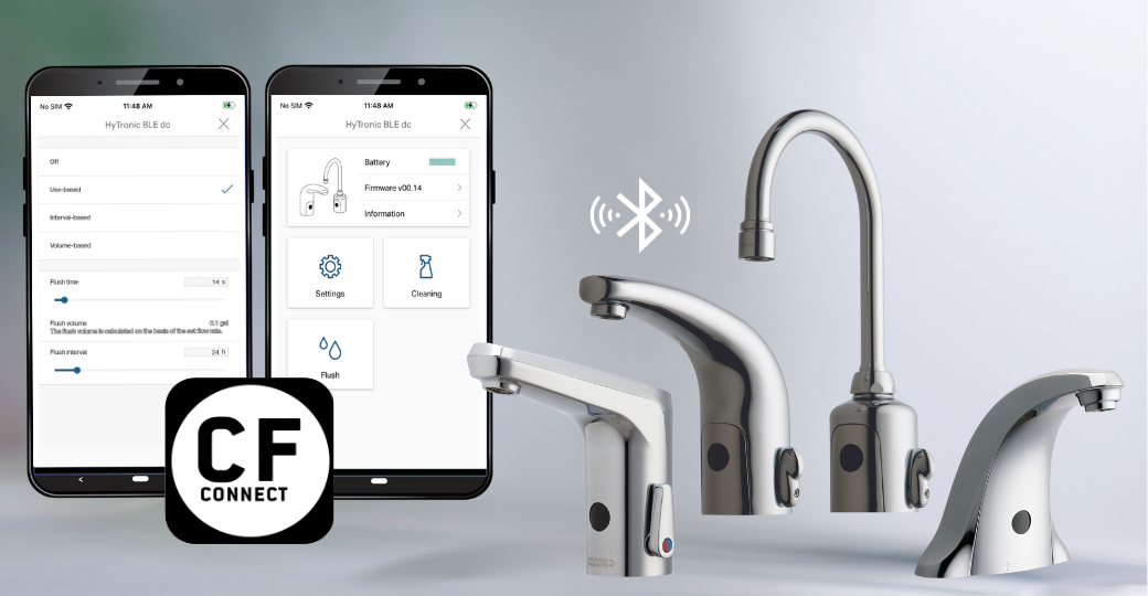 CF Connect App for BLE Enabled Touchless Faucets Chicago Faucets